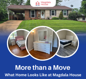 Magdala House Individual Supported Living home exterior with resident bedrooms and furnished living spaces.