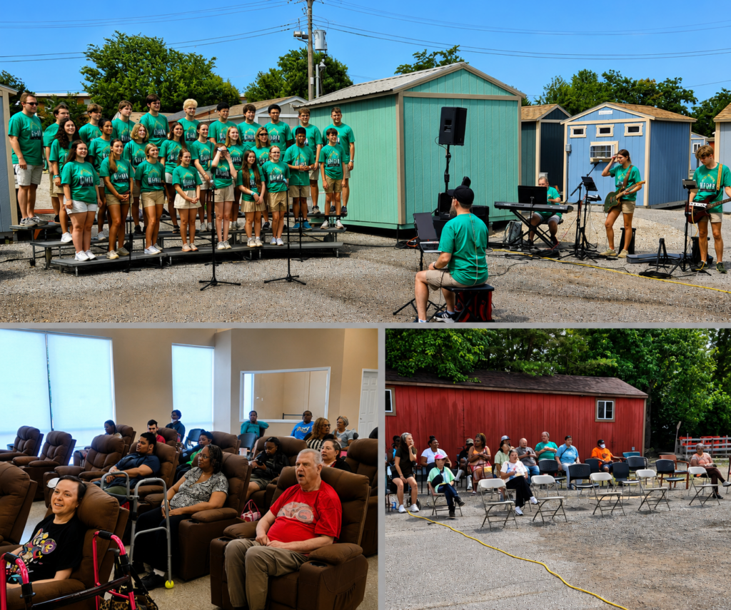 Eastern Shore Baptist Church youth choir performs at Tiny Homes and leads worship for clients at Magdala House Adult Day Care and Biddle House guests during their St. Louis summer tour stop.