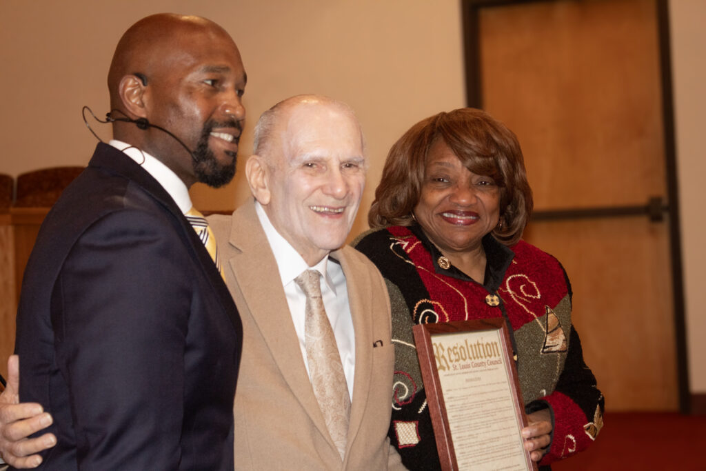 Magdala House President and CEO receiving Community Partners Award from Northside SDA Church