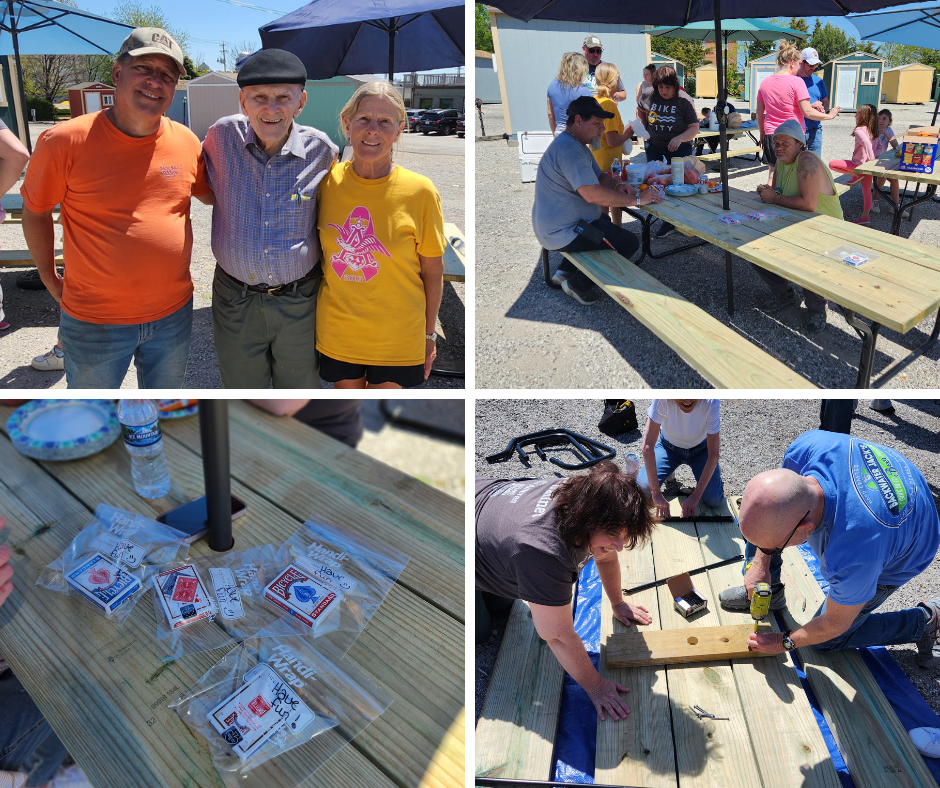 Tim and Terry Gaffney picnic table donation